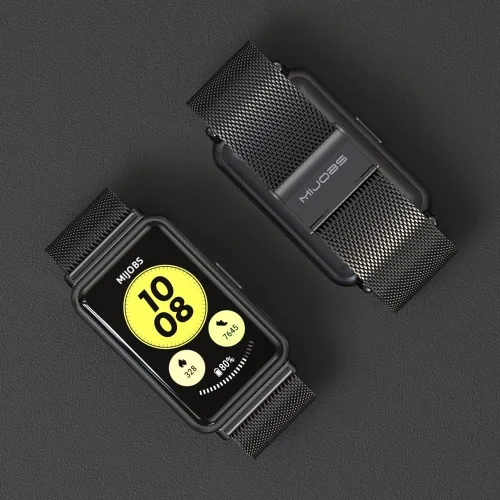 Vista 3 de 3Chome Correa compatible con Huawei Watch Fit Smartwatch, pulsera de acero inoxidable para Huawei Watch Fit