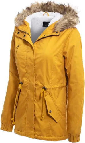Vista 2 de MixMatchy Chaqueta corta de invierno con forro de piel sintética para mujer