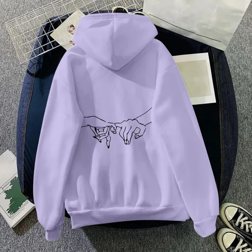 Vista 2 de IHGFTRTH Sudadera con capucha para mujer, con estampado de letras, informal, holgada, ligera, de manga larga, recortada