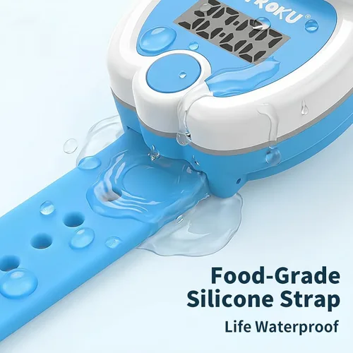 Vista 2 de SKYROKU Reloj de entrenamiento para ir al baño para niños pequeños, bonita forma de inodoro, recordatorios de música y luz, temporizador de cuenta