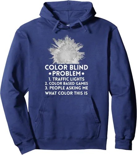Vista 6 de Color Blind Test Funny Glasses Visions Pullover Hoodie