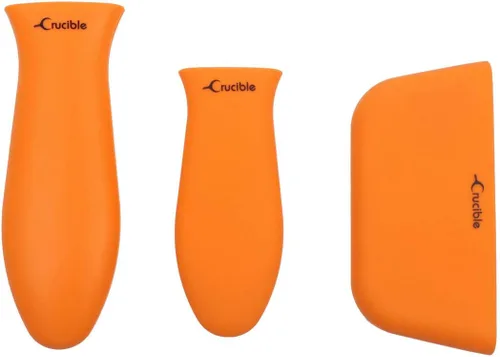 Vista 19 de Crucible Cookware Soportes de silicona para mango caliente (negro, paquete de 2 grandes)