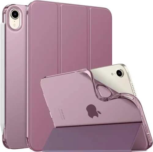 Vista 30 de MoKo Funda para el nuevo iPad mini 7 (A17 Pro) 2024, Funda para iPad mini de 6ª generación 2021 (21,08 cm), Funda para iPad mini 6, Funda trasera