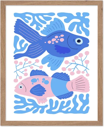 Vista 56 de Poster Master Fish Poster - Retro Aquatic Print - Marine Life Art - Groovy Fish Design - Abstract Artwork - Chic Boho Decor - Sea Design - Ocean or