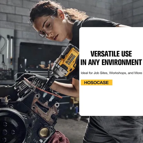 Vista 6 de HOSOCASE - Funda rígida para llave de impacto inalámbrica Dewalt 20V Max DCF900 Waterproof Tool Box for Dewalt Impact Wrench