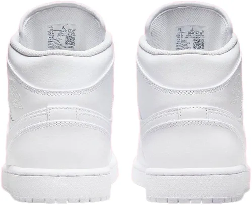 Vista 5 de Men's Jordan 1 Mid WhiteWhite-White (554724 136)