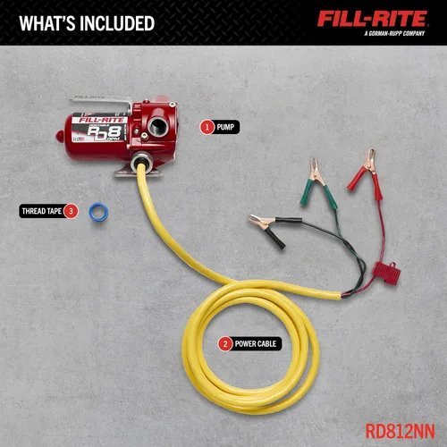Vista 2 de Fill-Rite RD812NN - Bomba portátil de transferencia de combustible de 12 V, 8 GPM con cable de alimentación