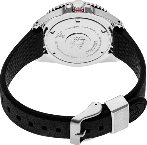Vista 3 de SEIKO PROSPEX - Reloj de goma negro con esfera azul para buceo SNE593 Azul Buceador