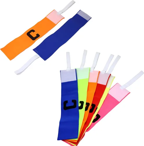Vista 4 de Honbay 6 pulseras elásticas para capitán, fútbol y fútbol, deportivas, bandas ajustables para jóvenes y adultos, para competición o entrenamiento
