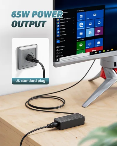 Vista 6 de Cable de fuente de alimentación para monitor de CC de 19 V para Asus Hp, pantalla LED HD reemplazo para HP 22cwa 23xi 23bw HP-Pavilion 20 pulgadas