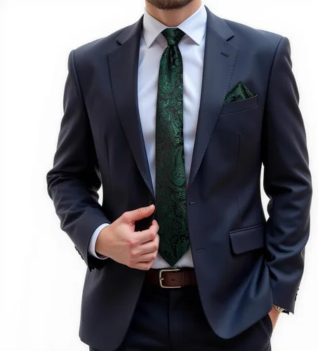 Vista 2 de DiBanGu Corbatas de Seda con Cremallera para Hombres, Corbata Preformada de Paisley Sólido a Cuadros y Conjunto de Pañuelo de Bolsillo con Gemelos