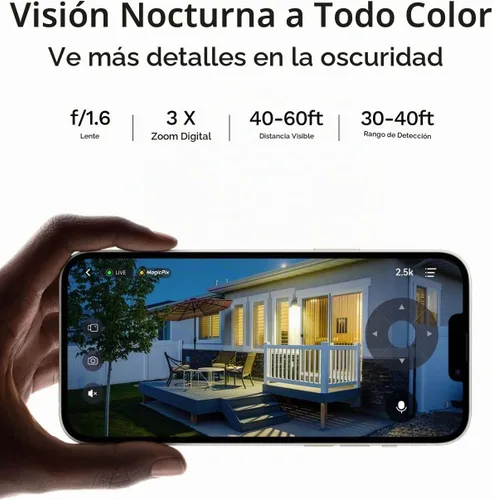 Vista 4 de LongPlus AOV WiFi Outdoor Security Camera, Dual Lens, 2K+2K