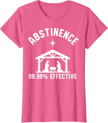 Vista 49 de Abstinence 99.99 Percent Effective Nativity Christmas Joke T-Shirt