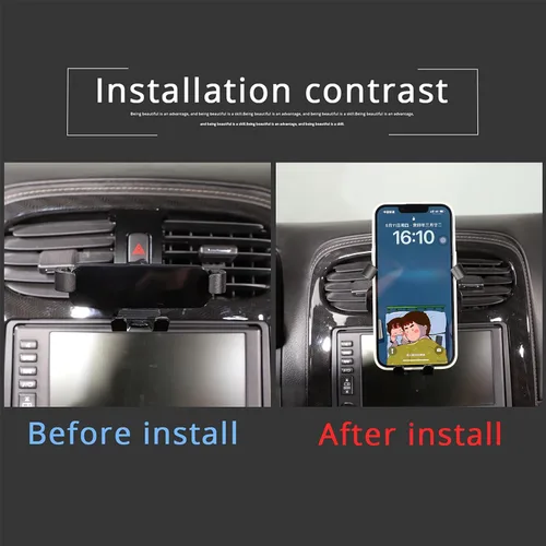 Vista 4 de PIUGILH Soporte de teléfono para automóvil para Corvette C6 2005-2013, compatible con iPhone 12/11/Samsung Galaxy S20/S10+, soporte de teléfono