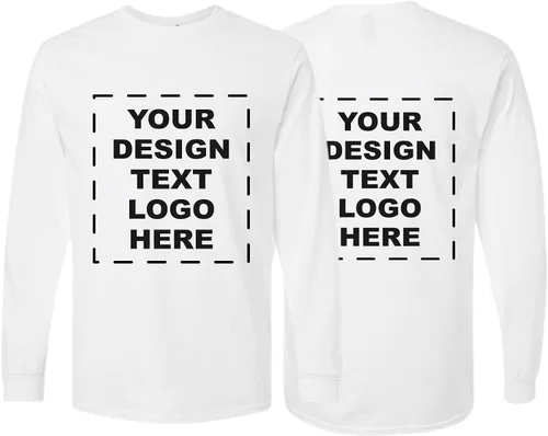Vista 9 de Camiseta personalizada de manga larga para hombres y mujeres, añade tu propio diseño, logotipo, texto, foto, camiseta de manga larga personalizada
