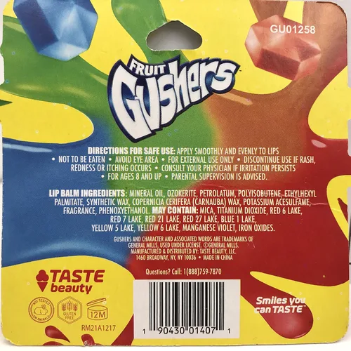 Vista 2 de Taste Beauty Bálsamo labial Gushers Tropical Flavors, 1 bálsamo labial