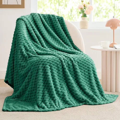 Vista 149 de BEDELITE Manta de forro polar para sofá y cama, manta decorativa de jacquard 3D de almendra, súper suave y acogedora, manta mullida cálida adecuada