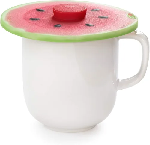Vista 5 de Charles Viancin - Juego de 2 fundas de silicona para bebidas de sandía de 4 pulgadas - Sellado hermético en cualquier vaso de borde liso, mantiene