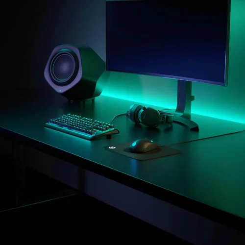 Vista 2 de SteelSeries QcK - Alfombrilla de mouse para juegos, tela pequeña, optimizada para sensores de juegos Negro