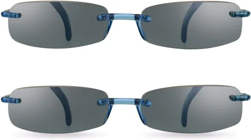 Vista 8 de proSPORT 2 pares de lentes de sol de lectura tintados, sin montura para hombres y mujeres