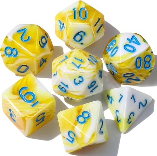 Vista 17 de CiaraQ DND - Juego de dados poliédricos con una bolsa de dados negra para juegos de mesa de rol D&D RPG MTG