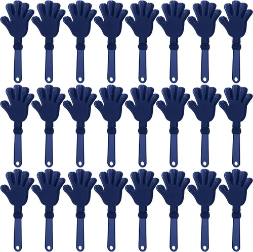 Vista 11 de 24 pinzas de mano amarillas Sunburst de 7.5 pulgadas que hacen ruido, regalos de fiesta, aplausos de plástico, eventos deportivos, felicitaciones