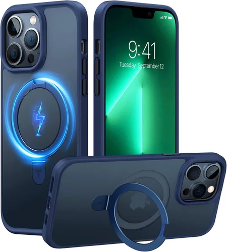 Vista 15 de TORRAS Funda magnética para iPhone 13 Pro Max de 6.7 pulgadas [compatible con Magsafe] con soporte, [protección contra caídas de grado militar] a