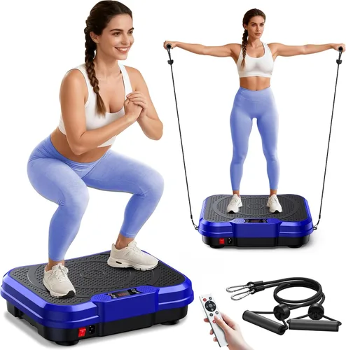 Vista 11 de AoraPulse Vibration Plate Exercise Machine, Vibration Plate for Lymphatic Drainage Weight Loss, 400 Lbs Capacity Full Body Workout Vibrate Fitness