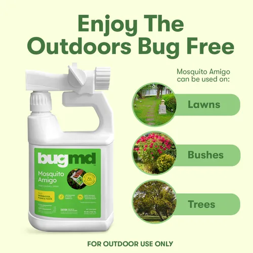 Vista 6 de BugMD Mosquito Amigo Mata Hormigas y Repelente de Insectos - Mata Mosquitos, Cucarachas y Arañas al Aire Libre, Defensa contra Moscas e Insectos