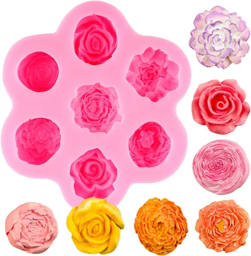 Vista 14 de Zixiang Bloom - Molde de silicona con diseño de flores de rosas 3D, para decoración de pasteles, jabón, velas, caramelos, chocolate, polimérico