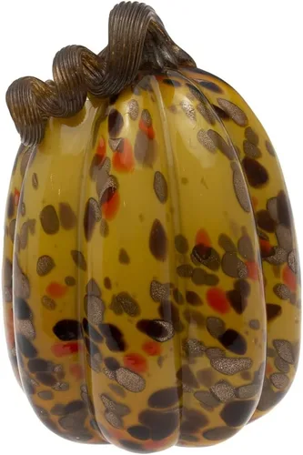 Vista 24 de Boston International Calabaza de cristal para otoño, cosecha, Acción de Gracias, decoración de mesa de vidrio soplado a mano, pequeño, remolino