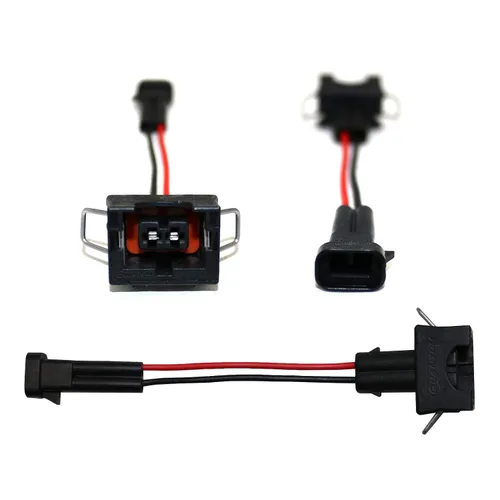 Vista 4 de QFS - Conectores adaptador de inyector de combustible, EV1 (hembra) a Delphi/Multec 2 (macho), cableado enchufable para LS Swaps y EFI