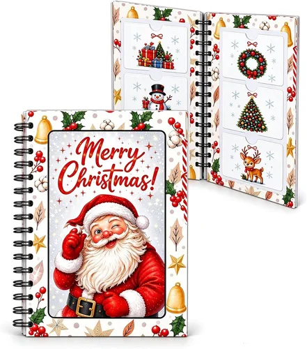 Vista 9 de Christmas Gift Card Book, Spiral Bound Holiday Gift Card Holder，#C