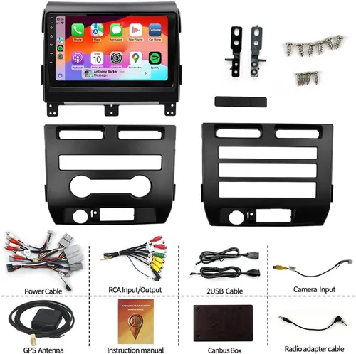 Vista 8 de 9" Android 14 Car Stereo for Ford F150 2009-2012 w/WiFi GPS Navigation Bluetooth Touchscreen Car Radio Receiver with Carplay w/Android Auto Backup