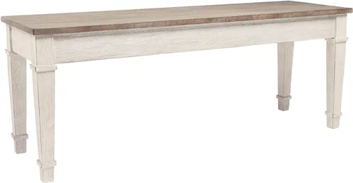 Vista 5 de Signature Design by Ashley Skempton - Silla de comedor moderna de 20 pulgadas, 2 unidades, banco de almacenamiento de granja Skempton Whitewash