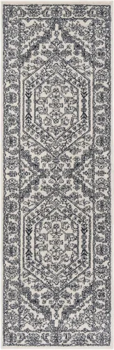 Vista 17 de SAFAVIEH ADR108B - Tapete de la colección Adirondack, 2 pies 1 pulgada x 6 pies, marfil y plateado, diseño de medallón oriental, no desprende