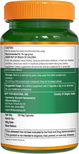 Vista 7 de Pure Nutrition Saw Palmetto Extracto 10:1, 1000 mg por porción de 2 cápsulas 120 cápsulas vegetales Soporte de próstata Suplemento de próstata