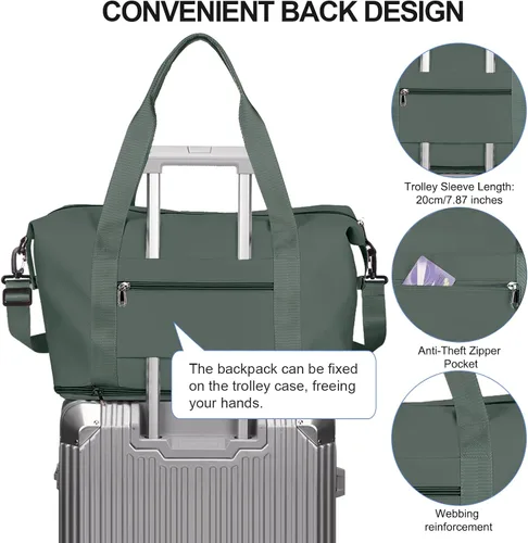 Vista 5 de Bolsa de viaje - 3, A6-verde, Bolsa de viaje