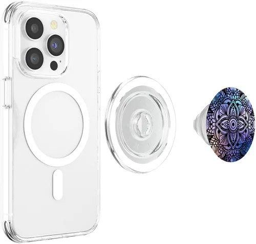 Vista 3 de PopSockets PopGrip: agarre intercambiable para teléfonos y tabletas, PopSockets MagSafe PopGrip para iPhone