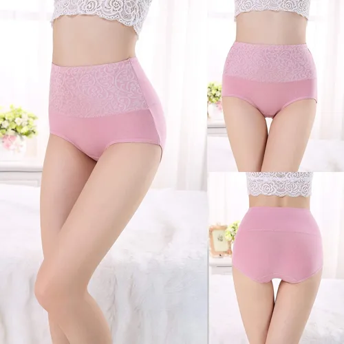 Vista 6 de Women's High Waist Panties Tummy Control Briefs Cotton Underwear No Muffin Top