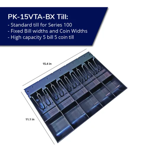 Vista 2 de APG PK-15VTA-BX Accesorio para cajón de caja registradora, con 5 compartimentos para billetes y 5 para monedas