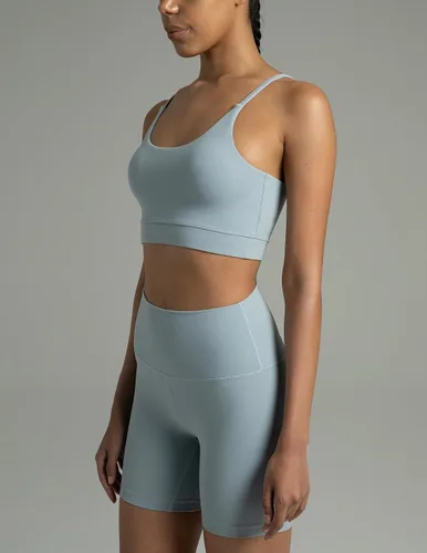 Vista 4 de Colorfulkoala Dreamlux - Sujetadores deportivos con tiras y lazo para mujer, diseño de impacto ligero, para entrenamiento y yoga