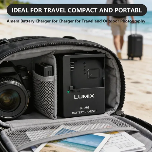 Vista 7 de Cargador DE-A98 compatible con cámara Panasonic LUMIX A98B A98C DE-A99 Fuente de alimentación de batería de cámara