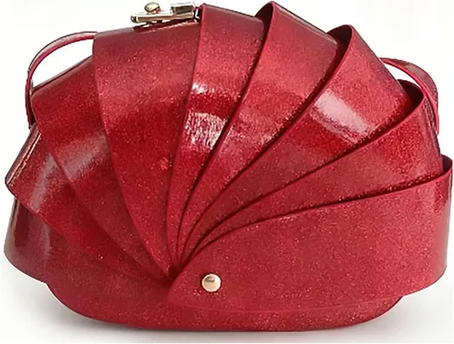 Vista 19 de Bolso bandolera de cuero sintético para mujer, diseño único y plegable