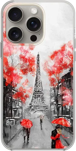 Vista 3 de Blingy's Funda para iPhone 15 Pro Max, bonita Torre Eiffel, bonita funda protectora de TPU suave de 6.7 pulgadas (Pretty Paris)