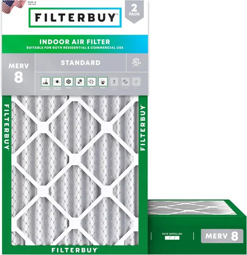 Vista 37 de Filterbuy Filtro de aire MERV 8 de 8 x 14 x 1 pulgadas para defensa contra el polvo y las alergias (paquete de 2), filtros electrostáticos plisados
