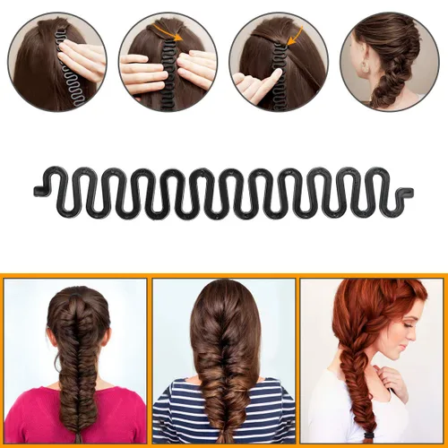 Vista 2 de Winkeyes - Juego de herramientas para trenzar el cabello con accesorios de modelado de cabello para trenzas en espiral simples y rápidas