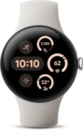 Vista 12 de Google Pixel Watch 3 (41mm) Modelo más reciente - Reloj inteligente Android - Caja de aluminio negro mate - Banda Obsidian - LTE (reacondicionado)