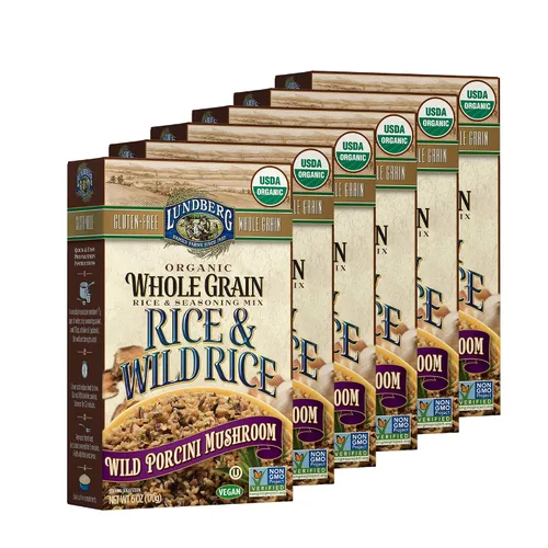 Vista 15 de Lundberg Family Farms - Arroz orgánico de grano entero y arroz silvestre, ajo y albahaca, guarnición, básico de despensa, 100% grano entero, sin