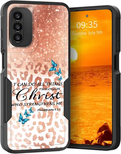 Vista 41 de para Moto G Play 4G 2024, funda de dos capas híbrida resistente y a prueba de golpes, PC duro + silicona suave protectora para Motorola Moto G Play
